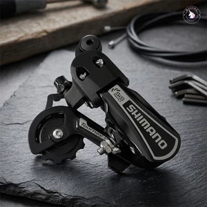 TY21 Derailleur phía sau cho xe đạp gấp tốc độ 6 / 7 / 8 / 21 Thiết kế lồng dài Hợp kim nhôm bền
