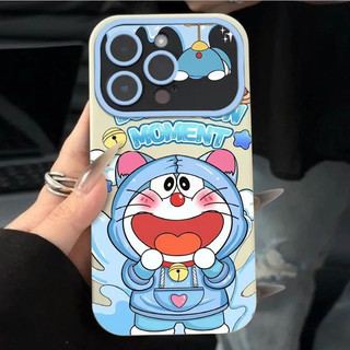 Ốp điện thoại hoạt hình dễ thương Doremon Thích hợp cho iPhone 17 Pro Max Vỏ bảo vệ toàn diện Silicon mềm XR 15 ProMax 11 16 Pro 12 Pro Max 17 13 XS Max 14 Pro Chống sốc mờ