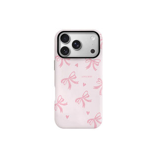 Ốp bảo vệ chân đế họa tiết nơ màu hồng cho iPhone 11 12promax 13pro15pro 15promax 14 14promax 14pro 16 pro max 16 plus 17 17promax ốp lưng hai trong một