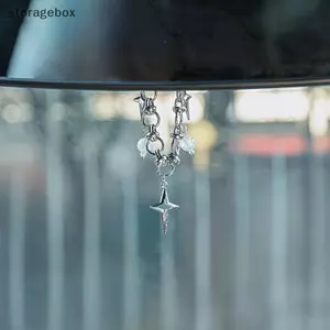 Mặt dây chuyền ngôi sao rỗng sành điệu với gương chiếu hậu ô tô được thiết kế nối hình học và phụ kiện trang trí vô lăng đẹp