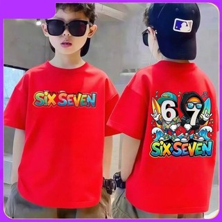 COD✅Áo phông mùa hè cho bé trai và bé gái in hình Mùa hè 67, được làm từ chất liệu cotton mềm mại, thoải mái
