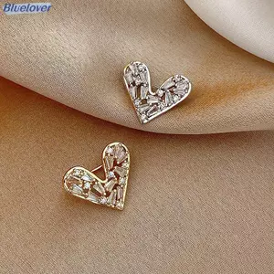 Bluelover Thời Trang Kim Cương Giả Trái Tim Tình Yêu Trâm Cài Cho Nữ Đảng Quần Áo Trang Sức Phụ Kiện Quà Tặng Mới