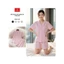 Bộ mặc nhà nữ CARDINA chất liệu đũi áo cộc quần đùi phối viền 6PCN01