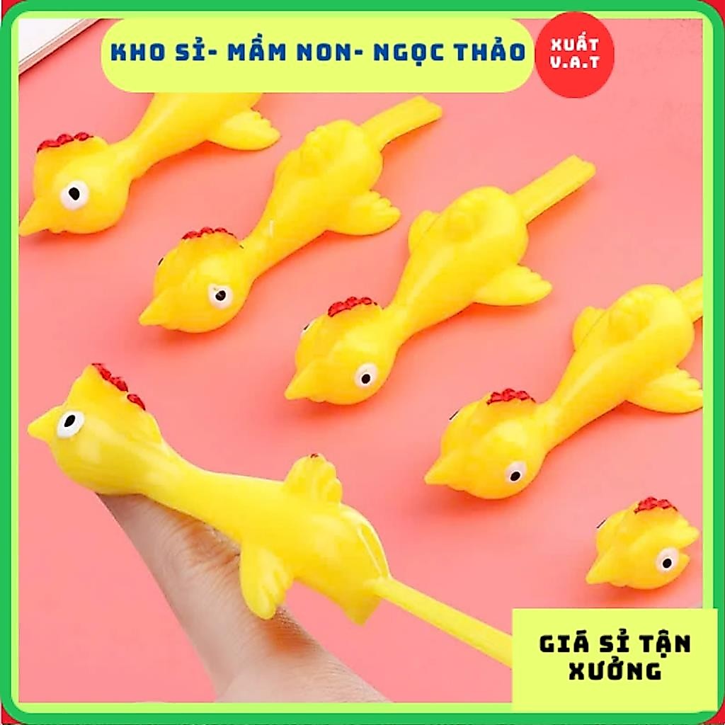 10 Ná Bắn Gà Cao Su Gà Bắn Dính Tường Phi Đội Gà Bay Đồ Chơi Giải Trí
