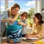 Giỏ Chứa Đồ Quilted Đa Năng Lớn Sắp Xếp Giỏ Giặt Quilted Có Tay Cầm Cho Đồ Chơi Búp Bê mueadsyvn