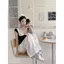 Áo thun khâu viền ren đen phong cách Hàn Quốc dành cho nữ Mùa hè Phong cách mới Slim-fit Slimmer Look Pure Desire Style Short Beauti