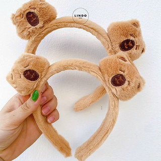 Cài Tóc, Bờm Tóc Capybara LINDO, Cài Tóc Dễ Thương, Lông Nhung Mềm Mại, Kiểu dáng Đa Dạng