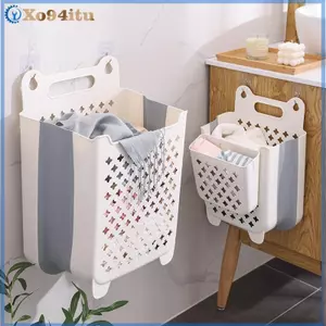 XOITU Giỏ quần áo bẩn treo tường Giỏ đựng đồ gấp dung tích lớn Thiết kế rỗng chịu tải mạnh để thông gió VN