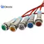 1 cái 6mm Đầu phẳng LED Đèn báo kim loại Đèn báo chống nước 12V Với Đỏ Vàng Xanh lam Xanh lam Và Trắng Đường đẹp
