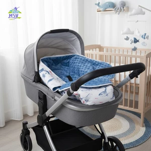 Chăn quấn trẻ em Đệm bông dày có mũ trùm đầu Túi ngủ chống giật gân quấn cho trẻ sơ sinh Xe đẩy Xe đẩy vào mùa đông