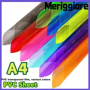 MERIGGIARE 10 Tấm PVC Trong Suốt, Phim Gel Lọc Màu A4 Độ Dày 0,3mm, Bộ Lọc Flash Chụp Ảnh Trong Suốt DIY Chụp Ảnh Phòng Thu Chụp Ảnh