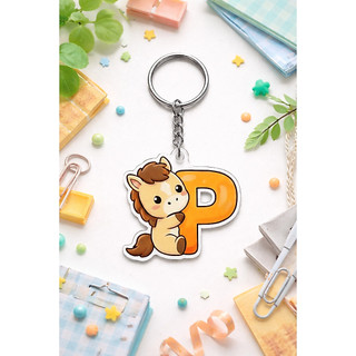 Móc khoá Ngựa (Pony) ôm chữ cái dễ thương