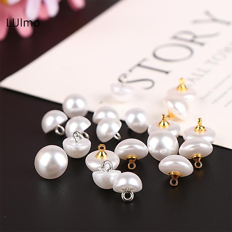 Nút áo nhựa LUImo hình bán nguyệt 10mm/12mm - Trang trí quần áo DIY
