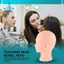 Làm Đẹp Nối Mi Thực Hành Đầu Tập Trang Điểm Thẩm Mỹ Silicon Mềm Đầu Mannequin Manikin Có Lỗ Gắn