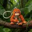 Móc khóa búp bê sang trọng Punch Monkey 10cm Đồ chơi Anime dễ thương cho mặt dây chuyền túi điện thoại [VN]