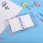 HFTOY Mini 3 Lỗ Chất Kết Dính Ghi Chú Người Tổ Chức Sổ Tay Tạp Chí Nhật Ký Nhẫn Chất Kết Dính Đồ Dùng Học Tập Kawaii ~