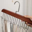 Móc Gỗ Treo Đồ Đa Năng, Móc Inox Chống Gỉ Treo Đồ Lót Tất Cà Vạt Áo 2 Dây Sang Trọng Tiện Lợi