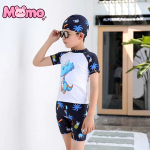 Đồ bơi trẻ em cho bé trai, thoáng khí, mềm mại, thân thiện với da, đồ bơi hai mảnh ngắn tay