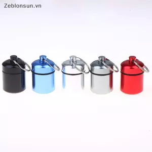 # HB # Hộp đựng thuốc hợp kim nhôm Móc khóa Hộp đựng viên nang Mini chống nước cho phụ kiện đi bộ đường dài du lịch ngoài trời.