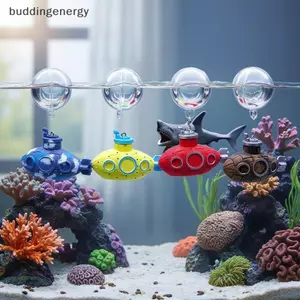 {BUDDI} Trang trí bể cá mập nổi Trang trí cảnh quan dưới nước chống trầy xước có thể điều chỉnh cho bể cá nước mặn {buddingenergy}
