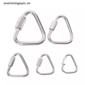VFZ Tam Giác Carabiner Thép Không Gỉ Móc Khóa Snap Clip Móc Bule Vít Lo OTE