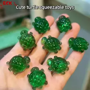 ECK Mini Bóng Trong Suốt Rùa Xanh Các Bức Tượng Nhỏ Dễ Thương Nhựa Tượng Cho DIY Trang Sức Trang Trí Bàn Làm Việc Nhà Trang Trí Rùa Người Yêu Quà Tặng HOT