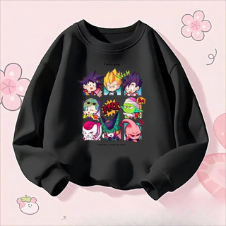 Dragon Ball Bé Trai Áo Chui Đầu Cổ Tròn Dài Tay Nhẹ Hoạt Hình In Hình Thường Ngày Thoải Mái Thời Trang Trang Trang Phục Hàng Ngày