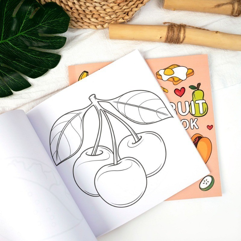 Sổ Tô Màu Hoạt Hình Cho Bé, DIY Tranh Nghệ Thuật, 40 Tờ Giấy, Dành Cho Trẻ 3-6 Tuổi