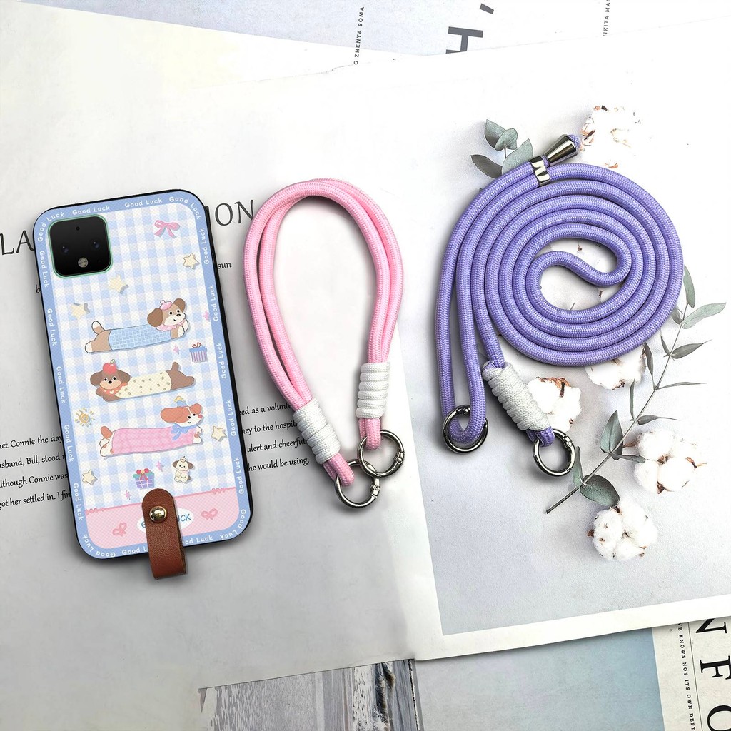 Ốp Lưng Mềm Đeo Ngang Ốp lưng Google Pixel 4XL Thiết Kế Thời Trang Dây Chống Bụi Bẩn Vòng Cổ Dễ Thương TPU Chống Va Đập Ốp Lưng Silicon Chống Sốc Chống Bụi Bảo Vệ