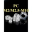 Ốc Vít pake đầu tròn Bulong Đầu Tròn suốt (PC) Bu lông nhựa / Đai ốc M2-M10