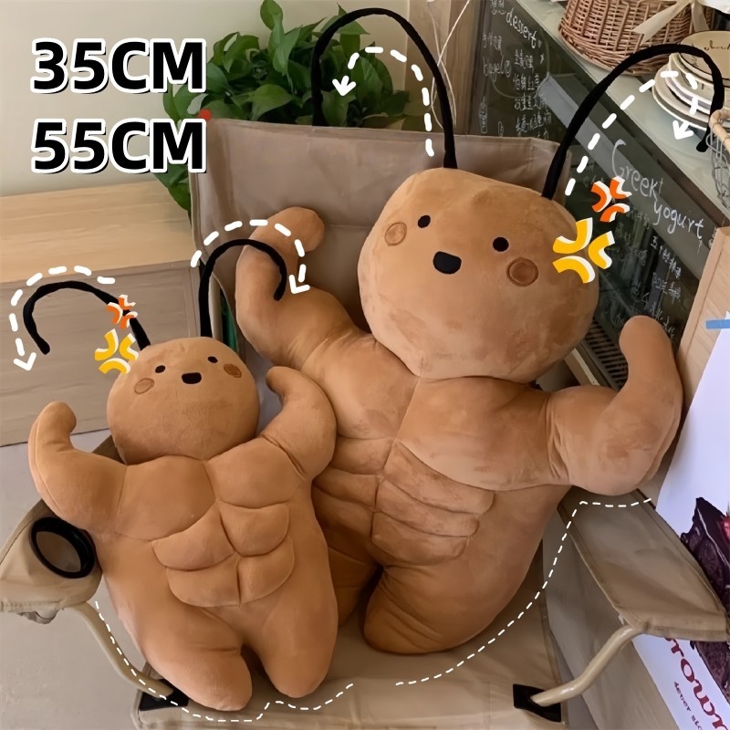35/55cmBúp Bê Gián,Búp Bê đồ Chơi Nhồi Bông Gián Cơ Bắp Sáng Tạo,Động Vật Nhồi Bông Ngộ Nghĩnh Quà Tặng Sinh Nhật