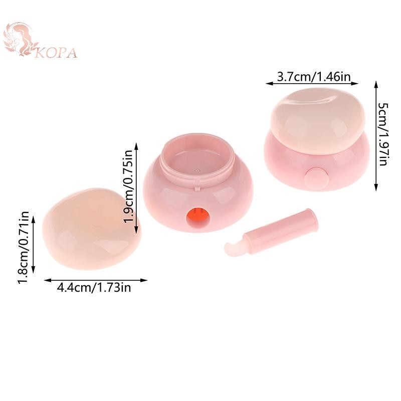 KOPA 3.5g Mỹ Phẩm Rỗng Lọ Chậu Trang Điểm Chăm Sóc Da Hộp Kem Mặt Hộp Son Dưỡng Môi Có Thìa Silicon Chai Đổ Lại VN