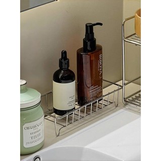 Washstand Giá Để Đồ Để Bàn Hộp Bảo Quản Thoát Nước Lưu Trữ Thép Không Gỉ Mỹ Phẩm Giỏ Giỏ Sắt Vệ Sinh Phòng Tắm
