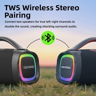 【Tặng 1 micro】Loa bluetooth GOOJODOQ Không Dây Công Suất Khủng Âm Hay,Bass Căng ,hiệu ứng ánh sáng RGB- Nghe Cực Đã