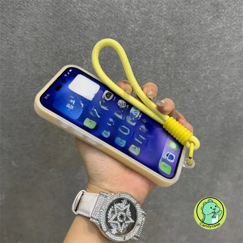 Ốp Điện Thoại 2in1 Có Dây Đeo Cho Samsung Galaxy A07 A06 A05 A05S F05 M05 A72 A04 A04E A04S 5G 4G Jelly Cover Dễ Thương Đơn Giản Ốp Lưng Dây Đeo Cổ Tay Vỏ Mềm Cứng