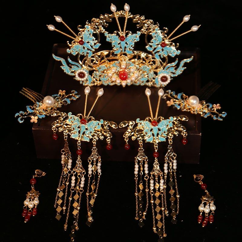 Mão Phượng Hoàng Cho Cô Dâu Phong Cách Trung Hoa Cổ Điển, Hợp Với Hanfu Và Phụ Kiện Tóc