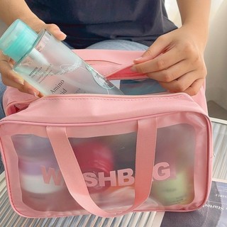 [GuuDuu] Túi đựng đồ trang điểm hai lớp - Túi đựng mỹ phẩm - Túi đựng đồ trang điểm - Túi xách PVC di động - Túi đựng đồ vệ sinh du lịch - Túi đựng đồ vệ sinh phòng tắm sức chứa