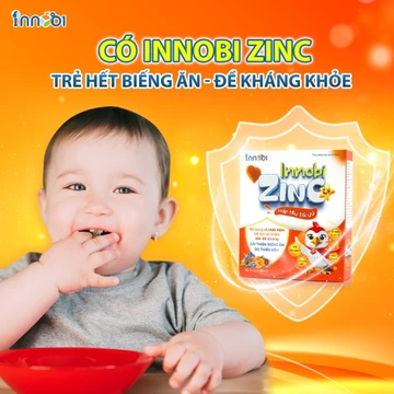 💊 Kẽm Innobi ZinC Chính Hãng – Hộp 15 Ống x 10ml, Hỗ Trợ Ăn Ngon, Bổ Sung Kẽm, Tăng Miễn Dịch Cho Bé