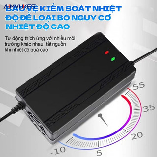 AIMVUKES  sạc xe điện 48V 12Ah Tự Ngắt Chống Phồng Bình -7 Đèn Báo Thông Minh