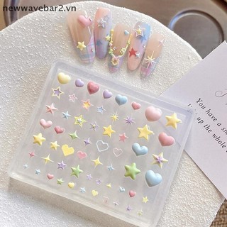 [Mới] Sáng Tạo 3D Heart Star Pentagram Khuôn Làm Móng Tay Silicon DIY Trang Trí Móng Tay Nghệ Thuật Trong Suốt Mẫu Làm Móng Tay Cho Móng Tay Charm.