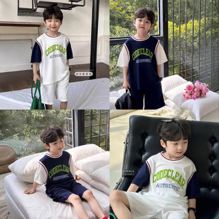 Bộ đồ thể thao mùa hè cho bé trai - Set áo bóng rổ tay ngắn 2 chi tiết mát mẻ năng động