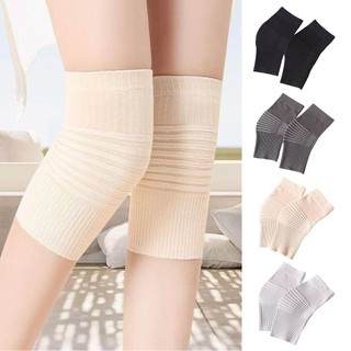Miếng đệm nẹp đầu gối HAPPYNOOK, Miếng đệm đầu gối dệt kim nhiệt mềm mại, Thiết kế Unisex Stretch Fit Cotton Heat Knee Pads Bảo vệ thể thao