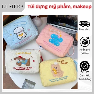 Túi đựng mỹ phẩm cute puppy, túi đựng đồ makeup hình thú cưng dễ thương tiện dụng đáng yêu