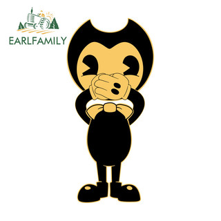 EARLFAMILY Bendy Anime Ngộ nghĩnh Dán Xe Hơi Thời Trang Chống Trầy Xước Vinyl Decal Thích Hợp Cho Hành Lý Ốp Lưng Kính Chắn Gió Xe Máy
