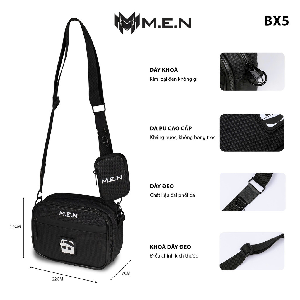Túi đeo chéo vai hiện đại 4 kiểu BX5/BX7/BX9/BX1 M.E.N siêu bền bĩ [CHUYÊN SẢN XUẤT]