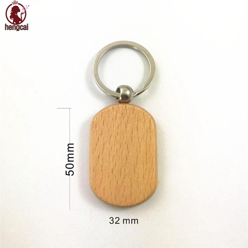 110 Chiếc Móc Khóa Bằng Gỗ Trống Cho Đồ Thủ Công Khắc DIY - Vuông Tròn