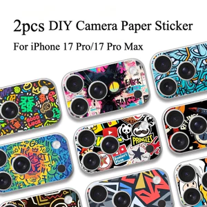 Nhãn Dán Camera Mềm Graffiti Tùy Chỉnh DIY Cho iPhone 17 Pro / 17 Pro Max Trang Trí Camera Phim Chống Mài Mòn Chống Trầy Xước Bảo Vệ Camera
