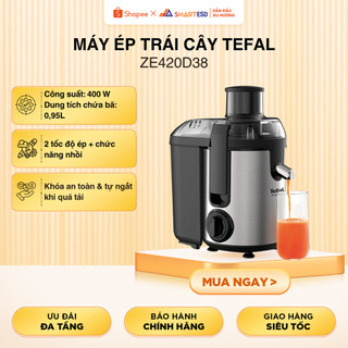 Máy ép trái cây Tefal ZE420D38, công suất 400W, học chứa bã lớn 0.95L - Hàng chính hãng