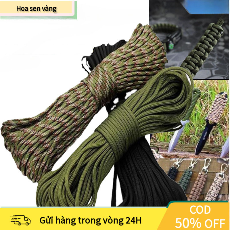 【24H】Dây thừng đa năng 9 lõi bền chắc với nhiều công dụng thực tế trong các hoạt động như cắm trại leo núi và sinh tồn