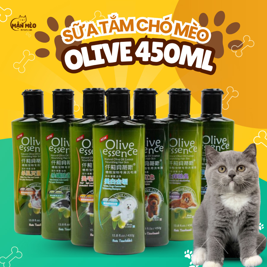 Sữa tắm cho thú cưng olive 450ml - Sữa tắm chó mèo